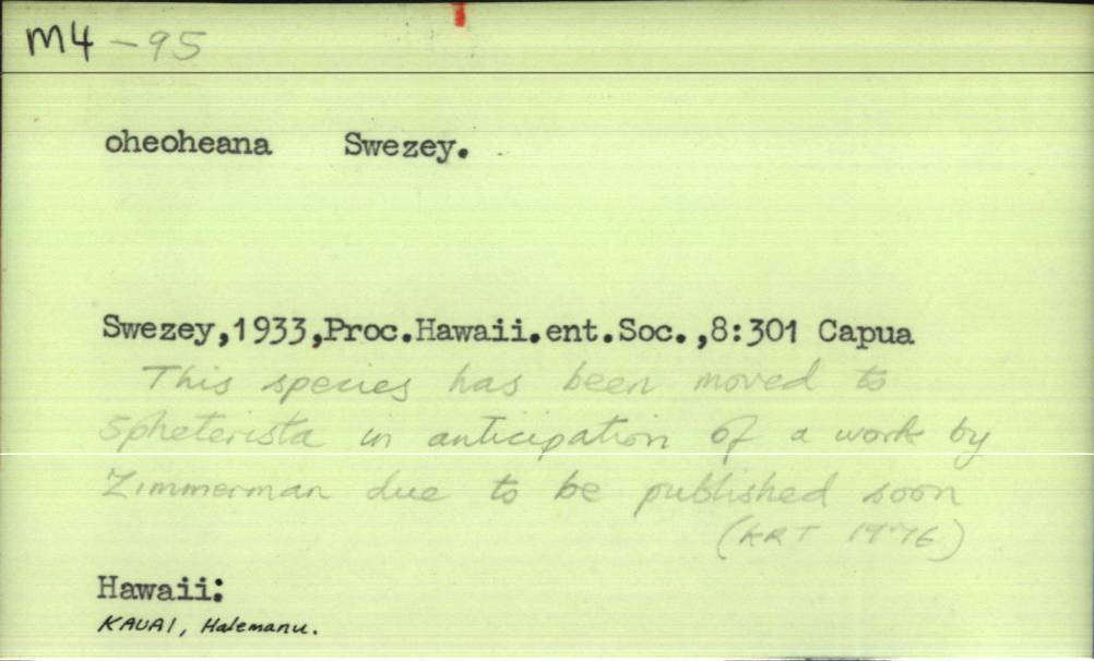 front of card
